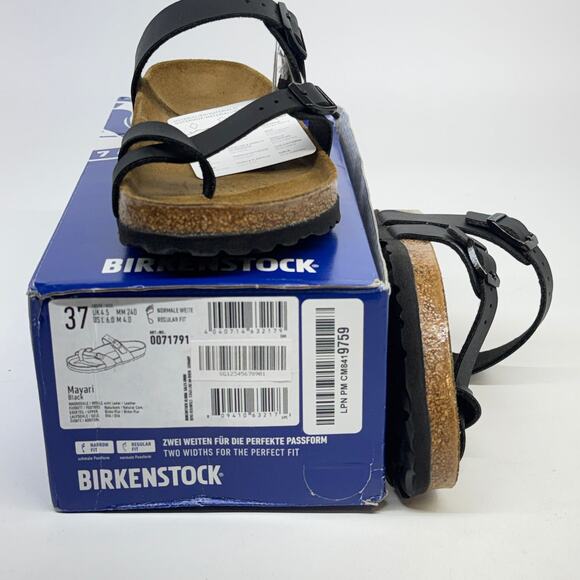 Birkenstock Mayari Sandals Black Birko-Flor Size 6 Women’s EU 37 - Picture 3 of 6